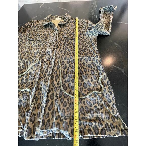 MYSTREE Washed Animal Print Jacket from Buckle Med 100% Cotton - Picture 10 of 12